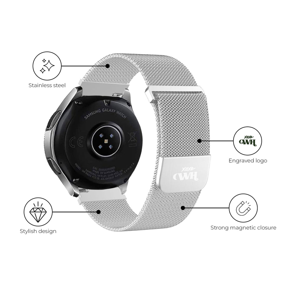 Huawei Watch GT (1) Sport milanees bandje (zilver)