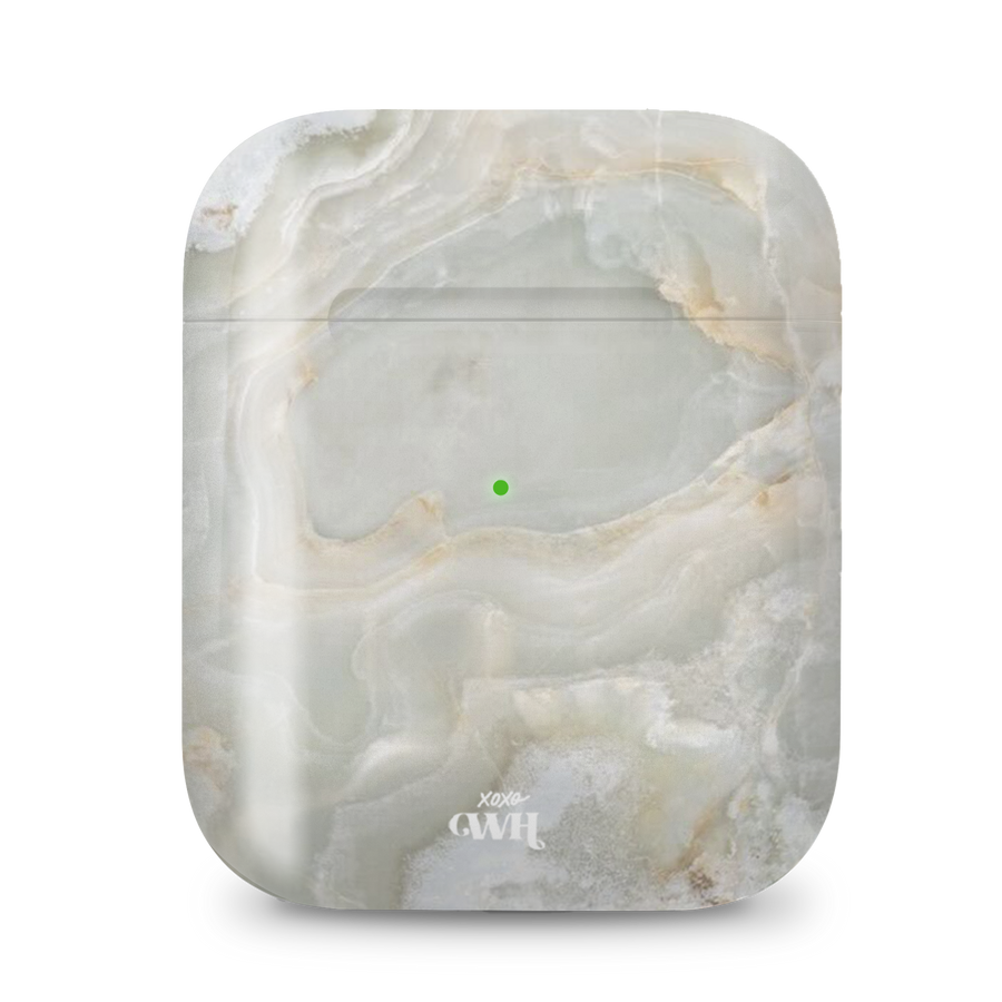 AirPods - Illusion verte en marbre