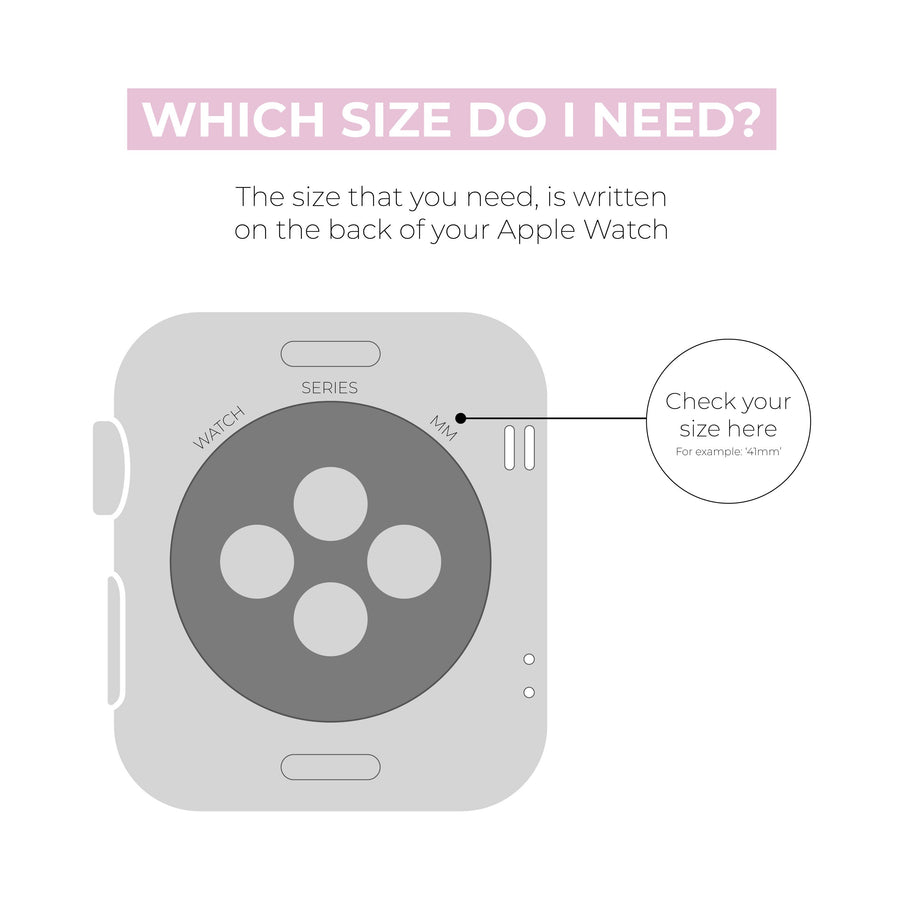 xoxo Wildhearts - Apple Watch siliconen bandje wit