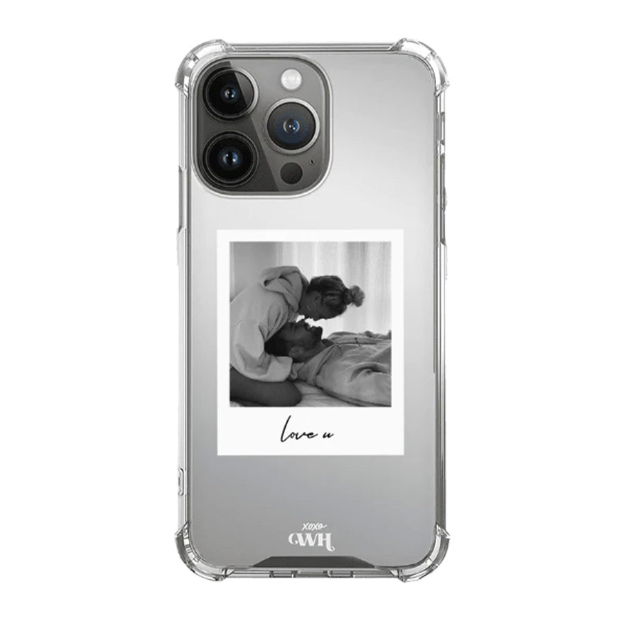 iPhone XS Max - boîtier miroir Polaroids personnalisé