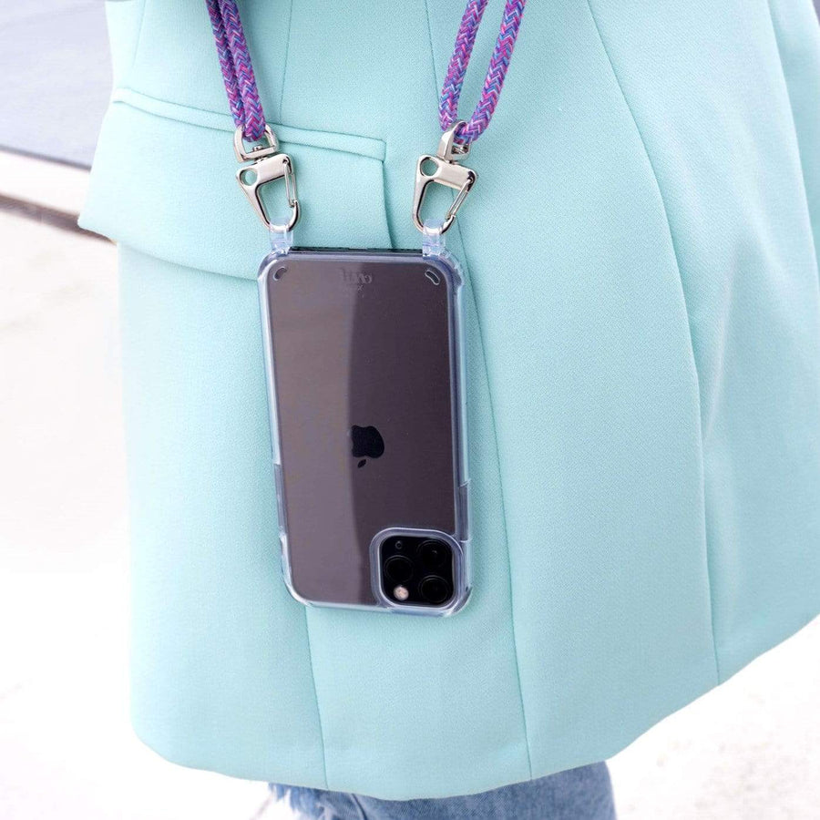 iPhone X / XS - Case de cordon de téléphone (pas de cordon) Case transparente