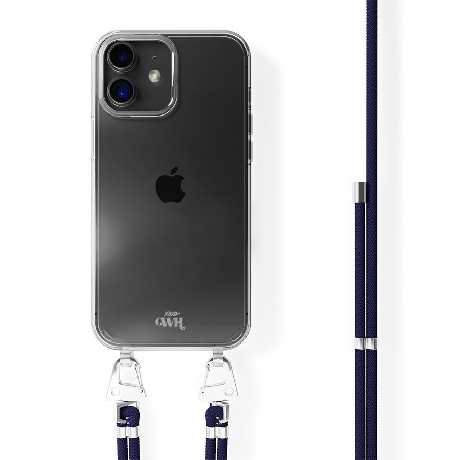 iPhone 11 - Étui de cordon transparent surcharge de la marine de la Marine