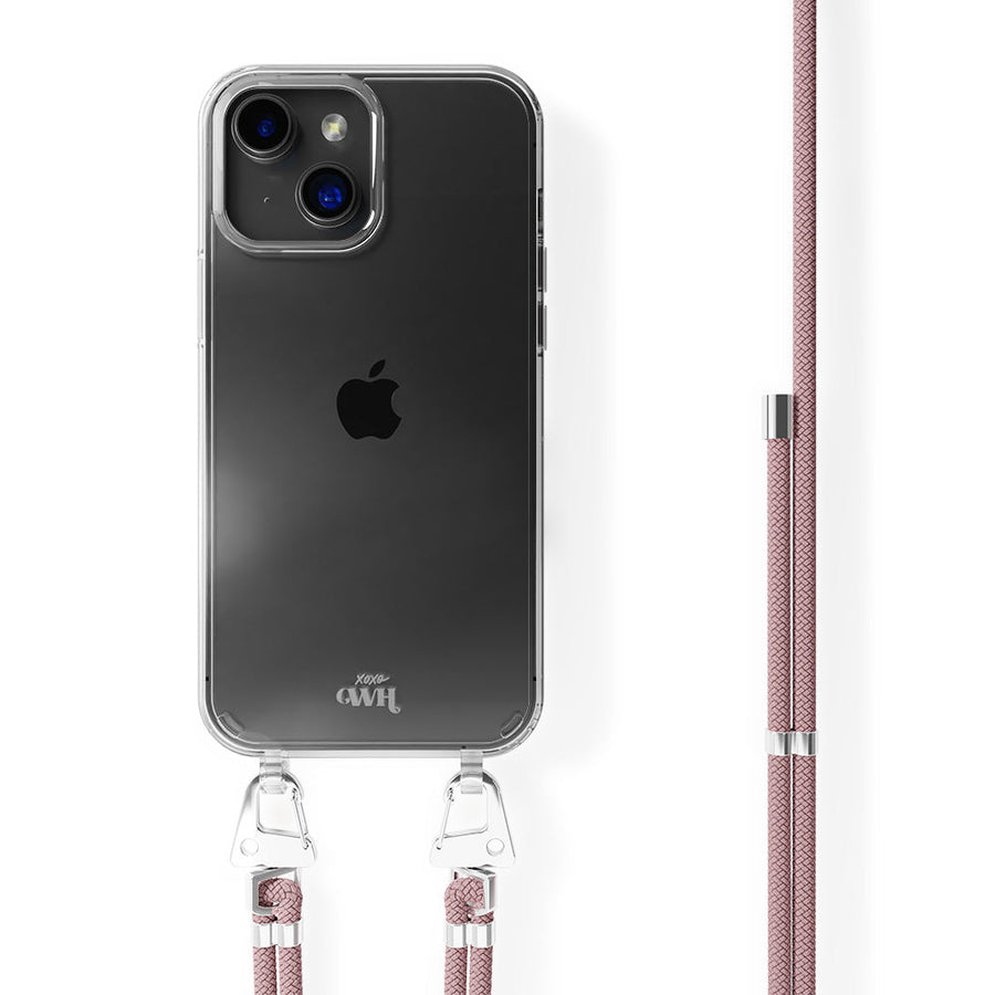 xoxo Wildhearts - iPhone 14 - Pink Vibes Transparant Cord Case