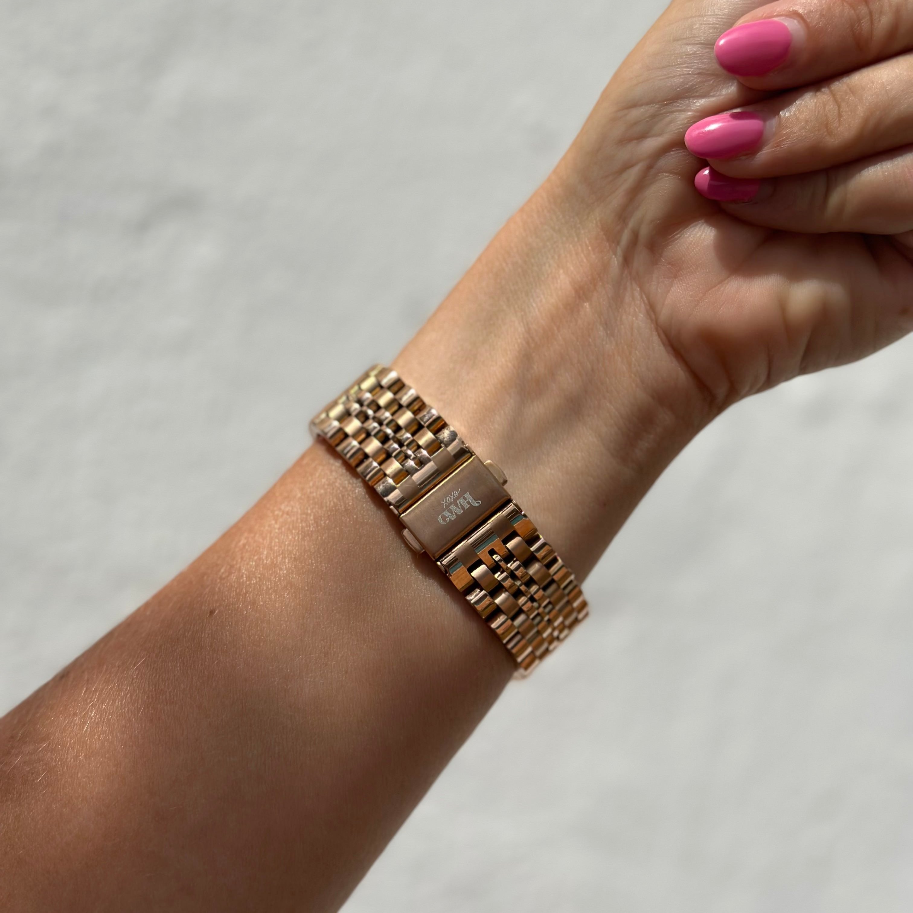 xoxo Wildhearts - Amazfit GTR 4 stalen bandje (rosé goud)