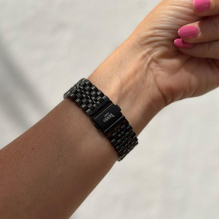 xoxo Wildhearts - Fossil Gen 5e 44mm stalen bandje (zwart)