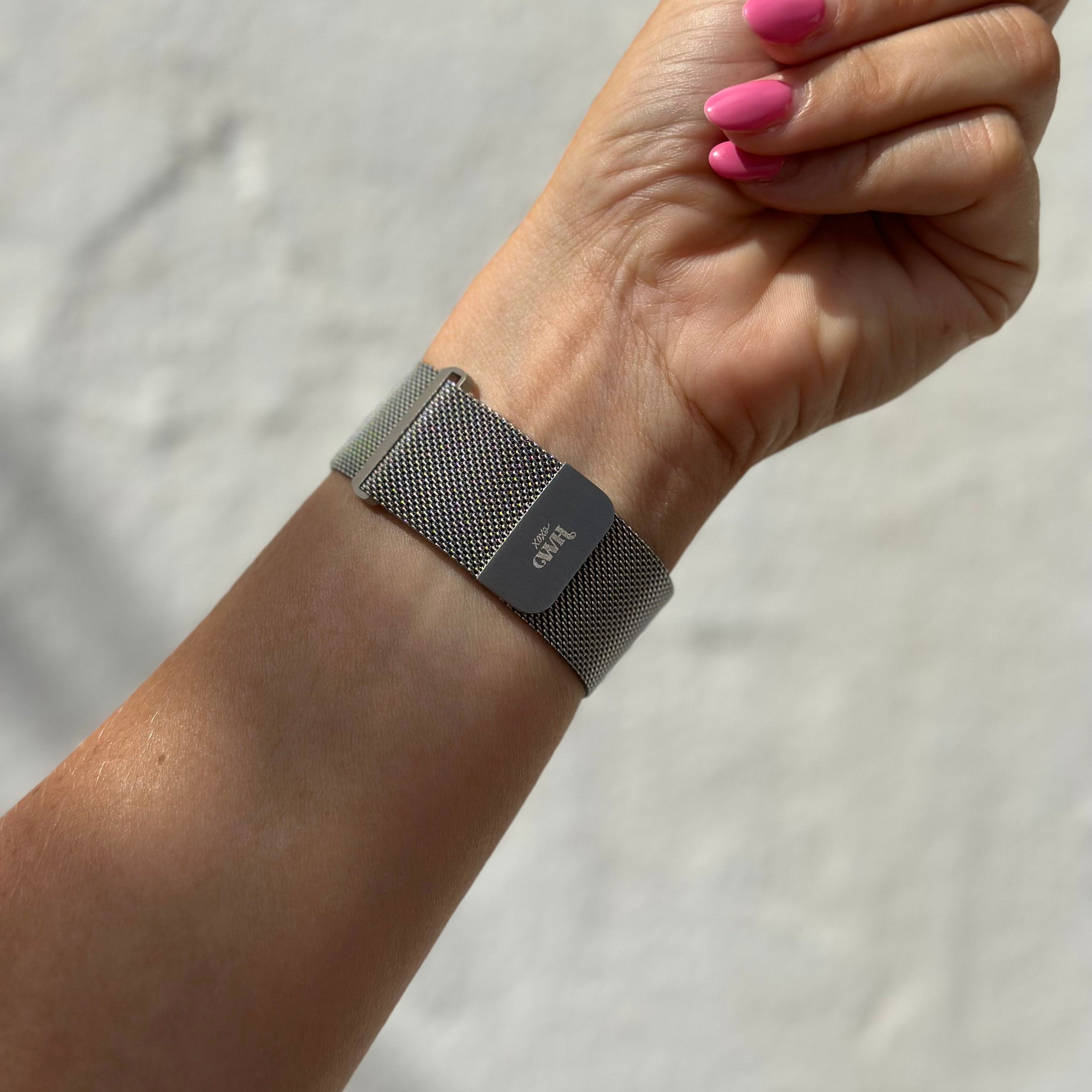 xoxo Wildhearts - Amazfit GTR 2 - 2e - 2 Sport - 2 Classic milanees bandje (zilver)