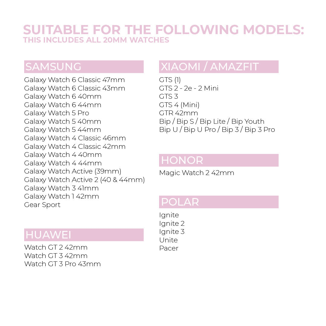 xoxo Wildhearts - Amazfit GTS 4 (Mini) siliconen bandje (wit)