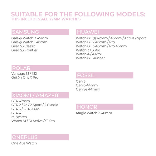 xoxo Wildhearts - Stalen (22mm) bandje zwart