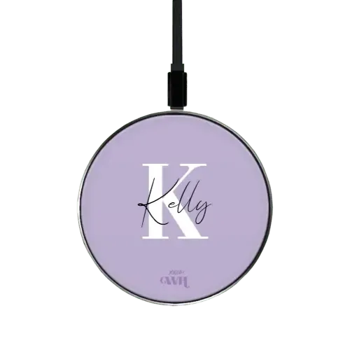 xoxo Wildhearts - Personalized Wireless Charger - Purple