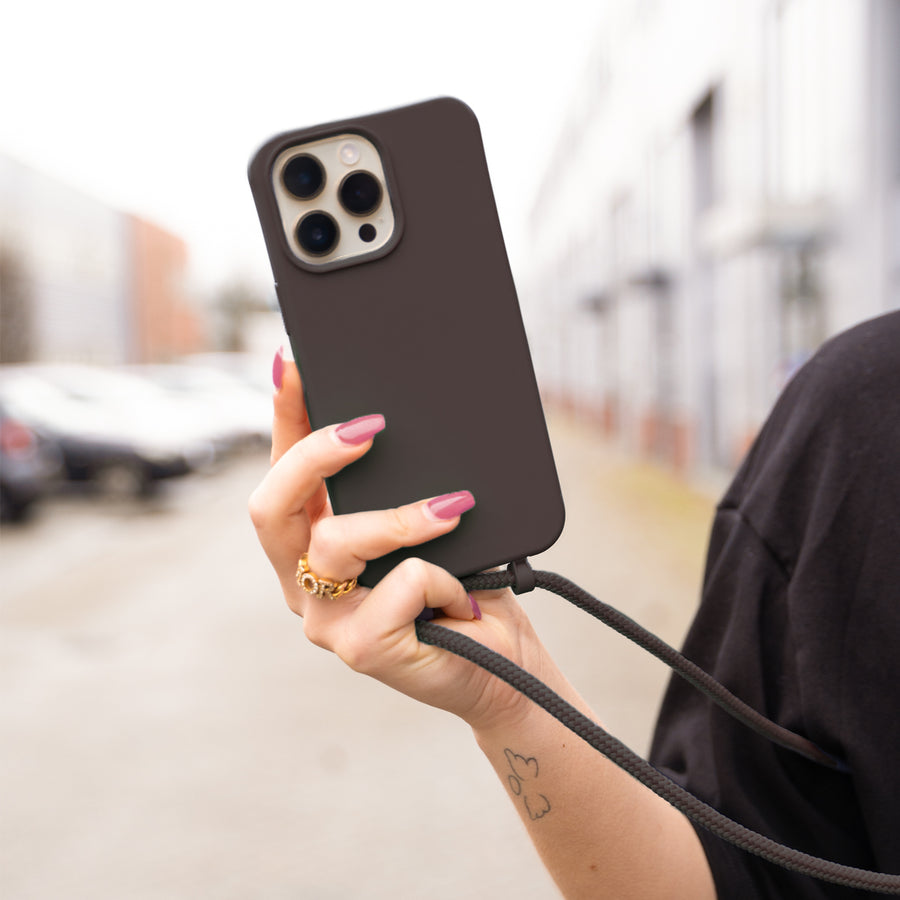 xoxo Wildhearts - iPhone 14 Plus - Black Coffee Cord Case
