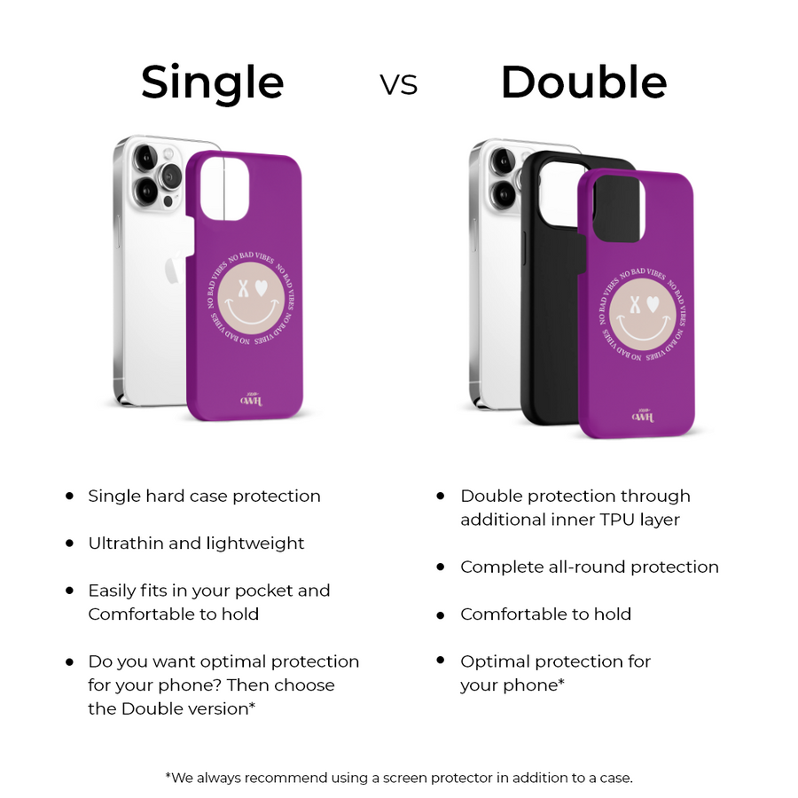 xoxo Wildhearts - No Bad Vibes Purple - iPhone XR