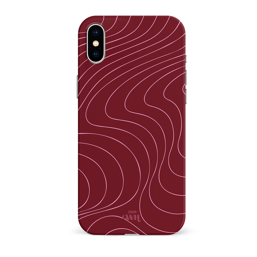 xoxo Wildhearts - Catching Flights Burgundy - iPhone X/XS