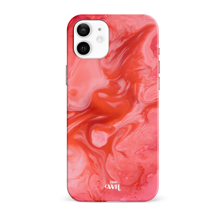 Marble Red Lips - iPhone 12