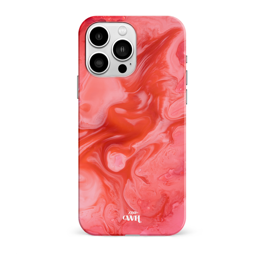xoxo Wildhearts - Marble Red Lips - iPhone 14 Pro Max