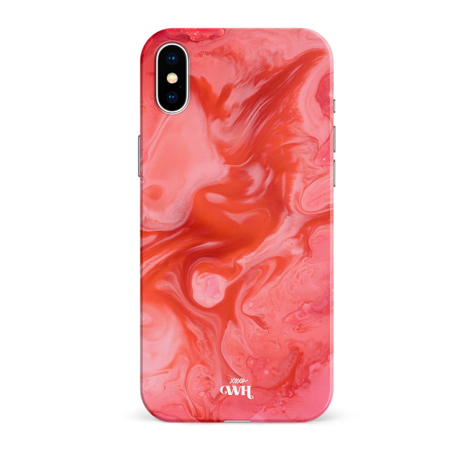 xoxo Wildhearts - Marble Red Lips - iPhone X/XS