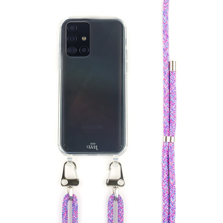 Samsung A71 - Fièvre violette - Case de cordon transparente Samsung