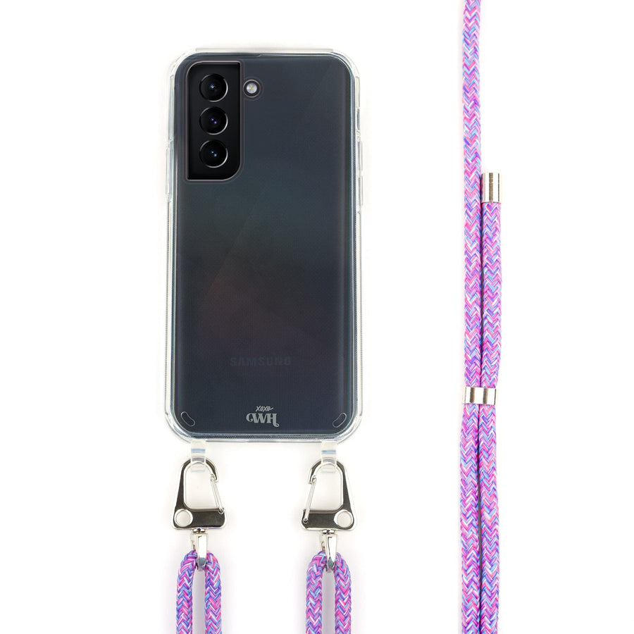 Samsung S21 - Purple Fever - Case de cordon transparente Samsung