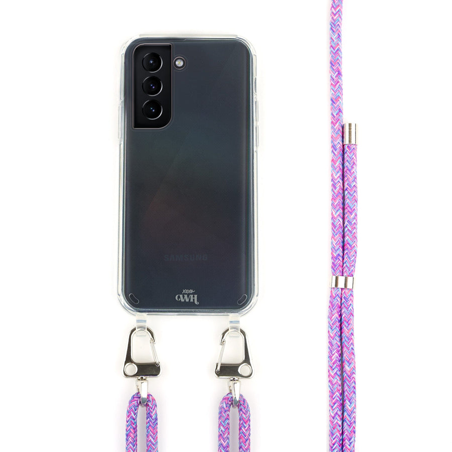 Samsung S21 Plus - Fièvre violette - Case de cordon transparente Samsung