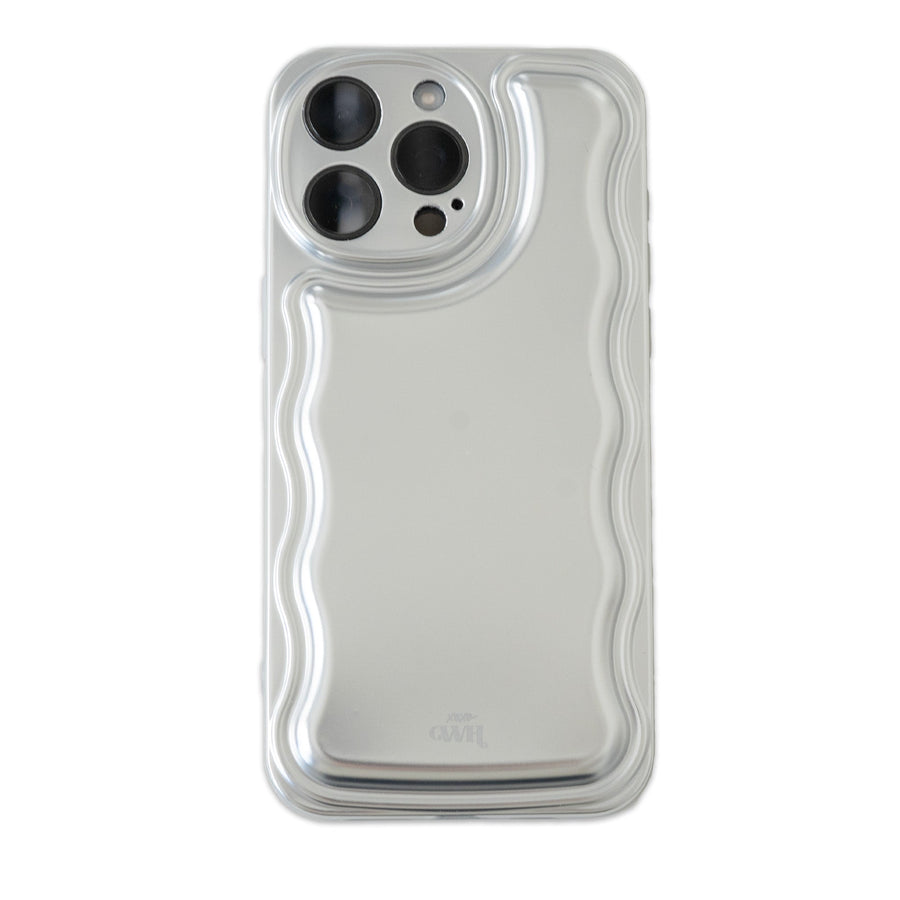 Wavy case Silver - iPhone 15 pro