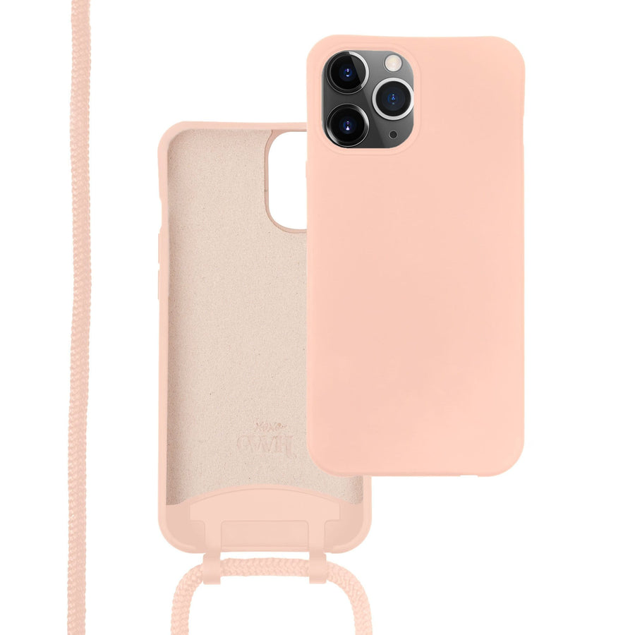 Wildhearts Silicone Lovely Pink Cord Case - iPhone iPhone 12 Pro Max,iPhone 12 Pro,iPhone 11 Pro Max,iPhone 11 Pro