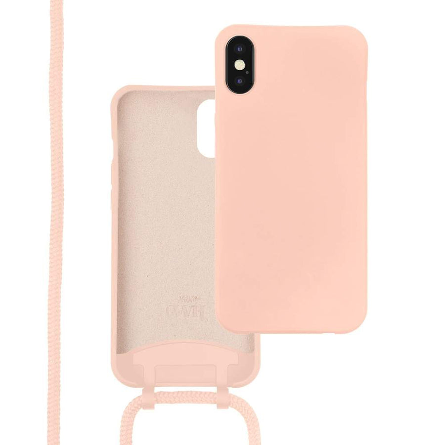 iPhone X/XS - Wildhearts Silicone Lovely Pink Cord Case iPhone X/XS