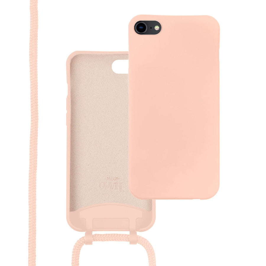 iPhone 7/8 SE - Wildhearts Silicone Lovely Pink Cord Case iPhone 7/8 SE