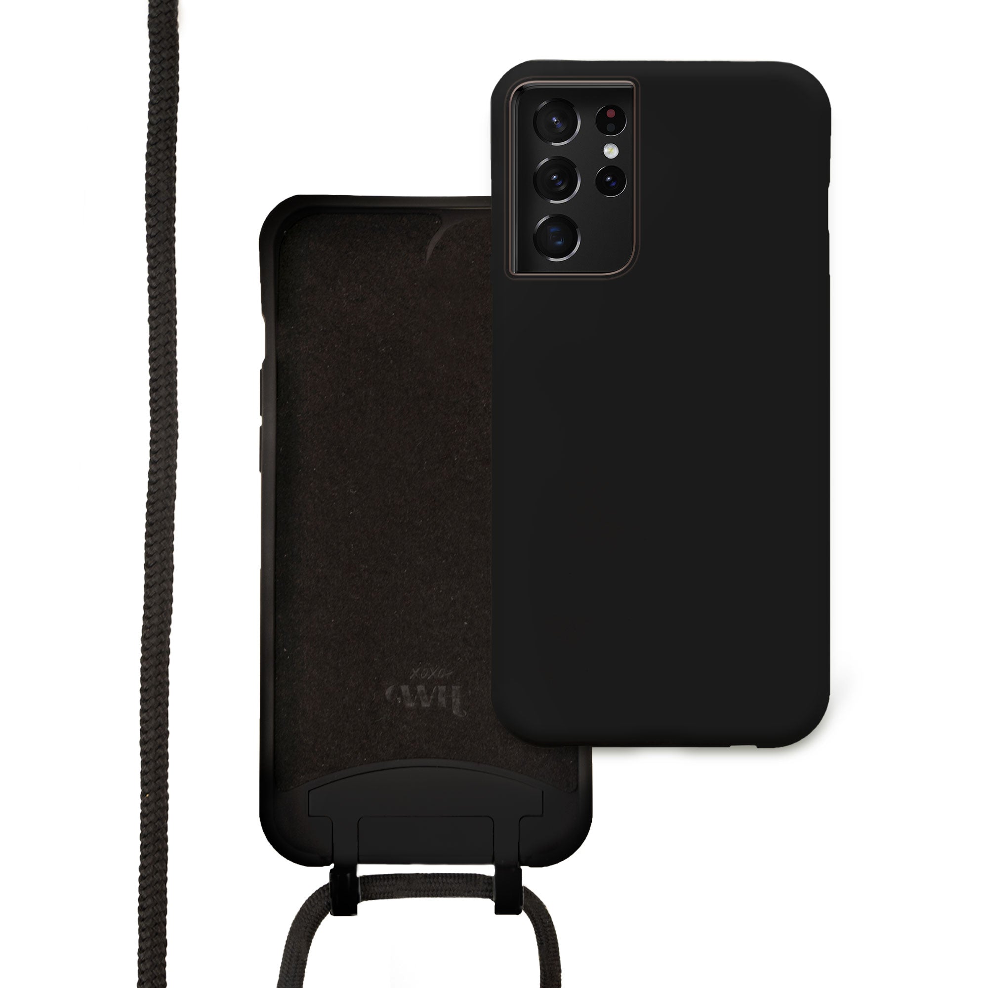 xoxo Wildhearts - Samsung S21 Ultra – Forever Black – Samsung Cord Case