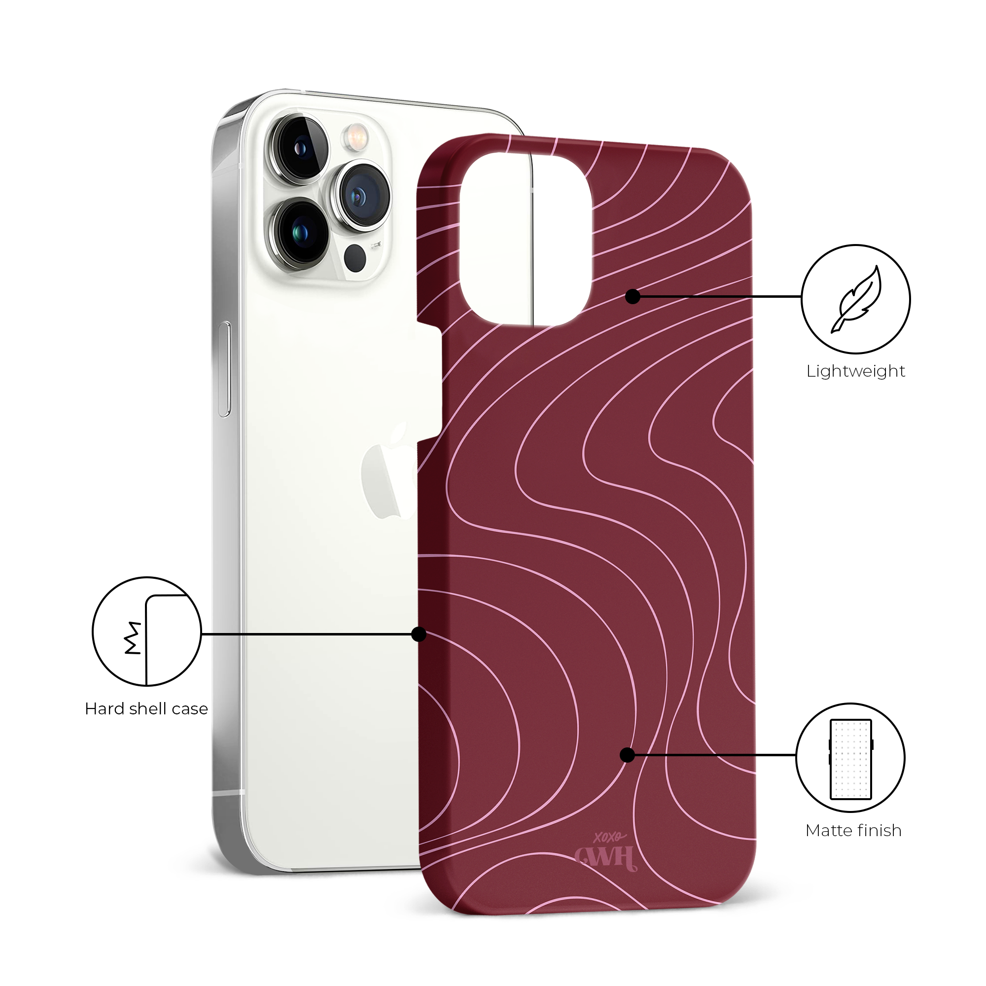 xoxo Wildhearts - Catching Flights Burgundy - iPhone 11 Pro Max