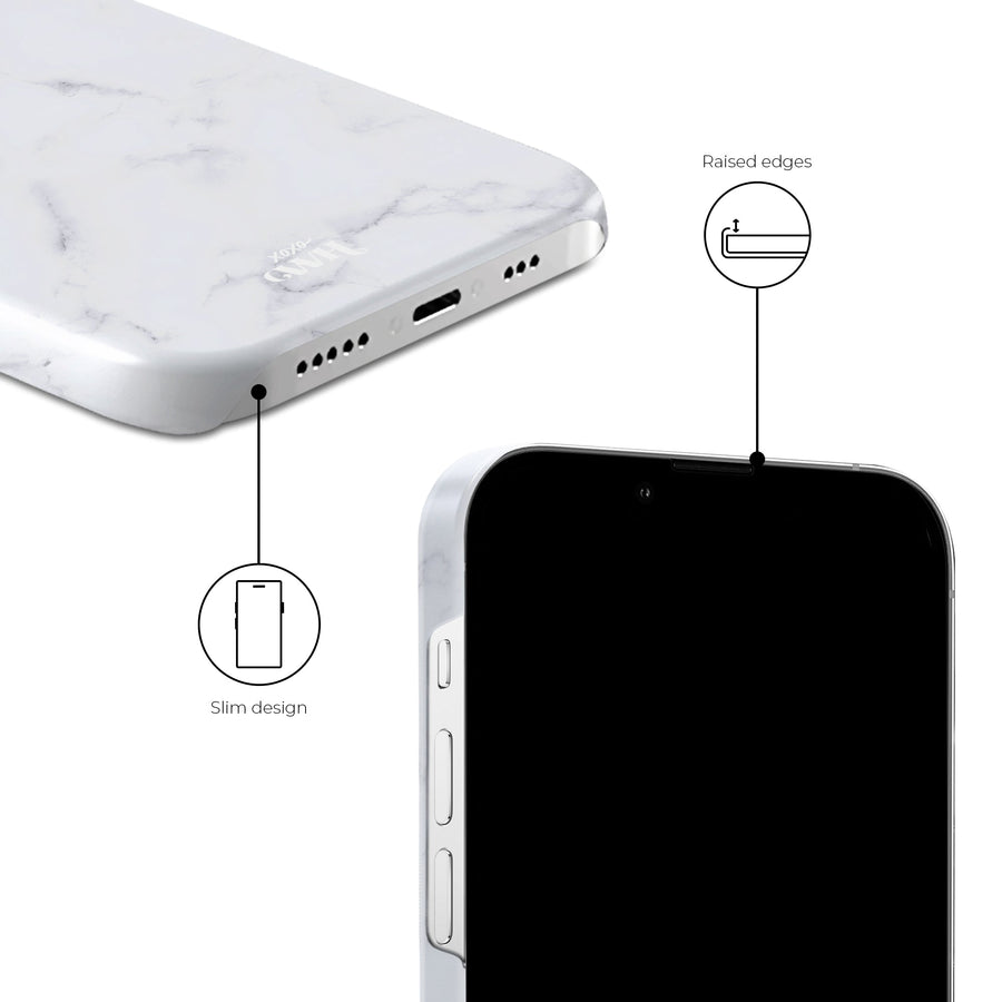 xoxo Wildhearts - Marble White Lies - iPhone 14 Plus
