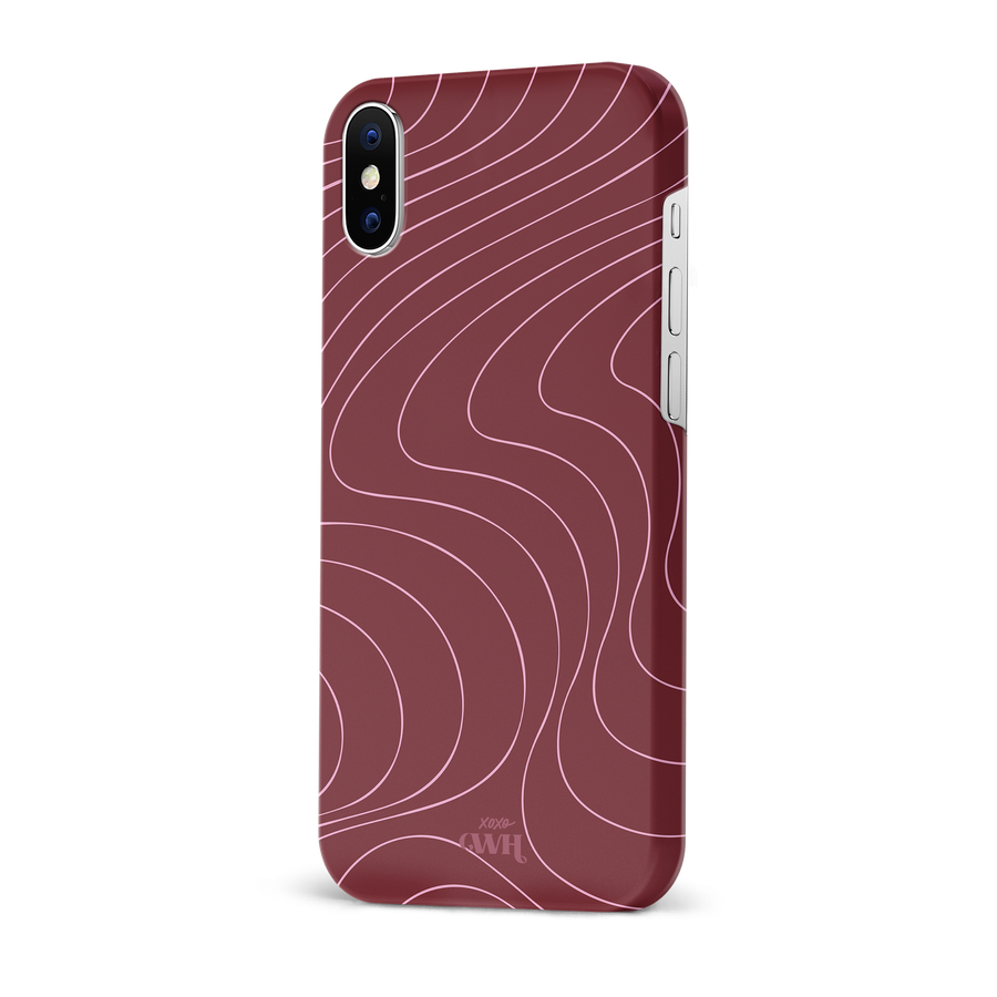 xoxo Wildhearts - Catching Flights Burgundy - iPhone X/XS