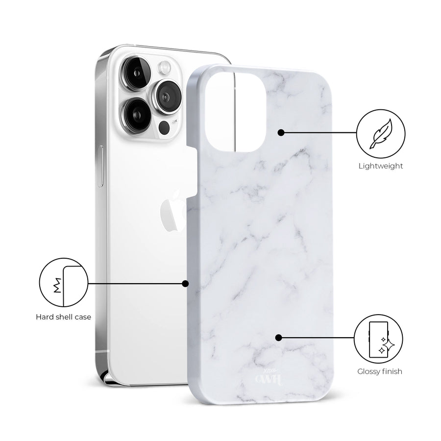 xoxo Wildhearts - Marble White Lies - iPhone 14 Pro Max