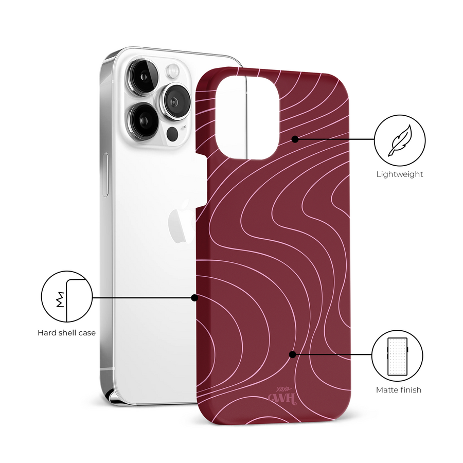 xoxo Wildhearts - Catching Flights Burgundy - iPhone 13 Pro Max