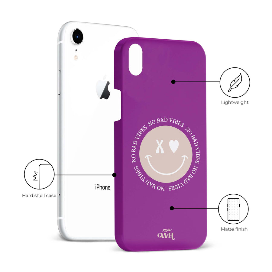 xoxo Wildhearts - No Bad Vibes Purple - iPhone XR