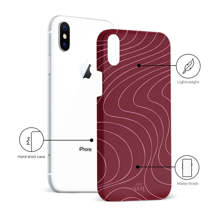xoxo Wildhearts - Catching Flights Burgundy - iPhone X/XS