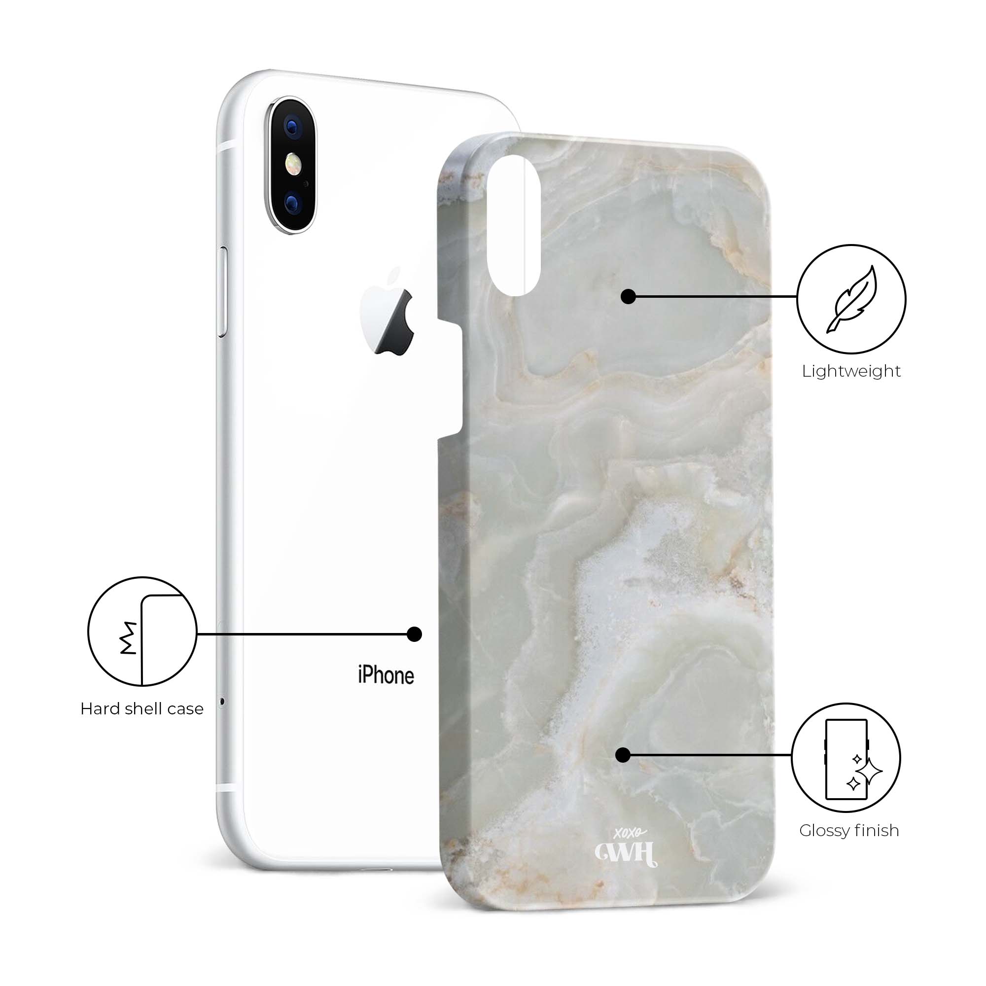 xoxo Wildhearts - Marble Green illusion - iPhone X/XS
