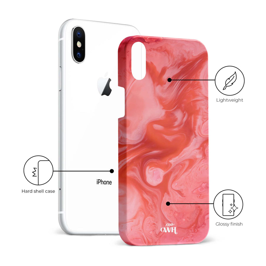 xoxo Wildhearts - Marble Red Lips - iPhone X/XS
