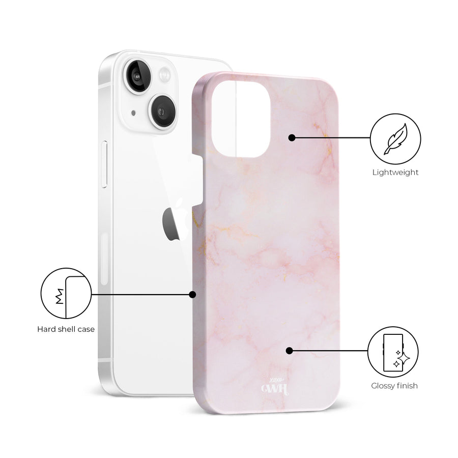Rose poussiéreux en marbre - iPhone 14 Plus