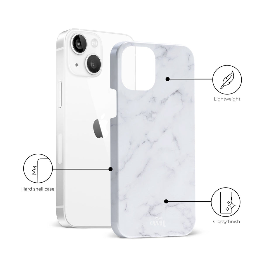 Mes d'emballage blanc en marbre - iPhone 14
