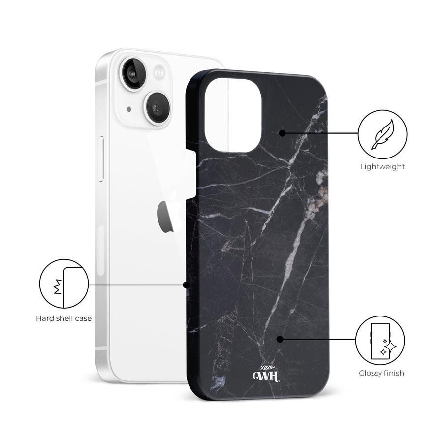xoxo Wildhearts - Marble Black Mood - iPhone 14 Plus