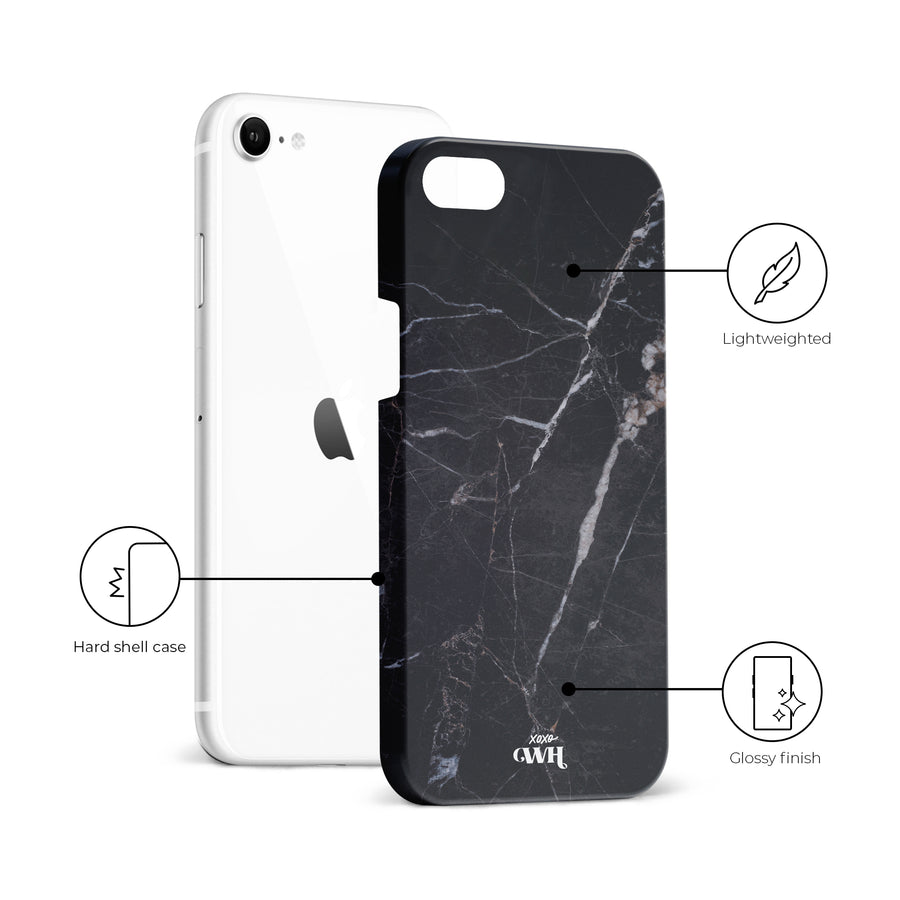 xoxo Wildhearts - Marble Black Mood - iPhone 7/8/SE