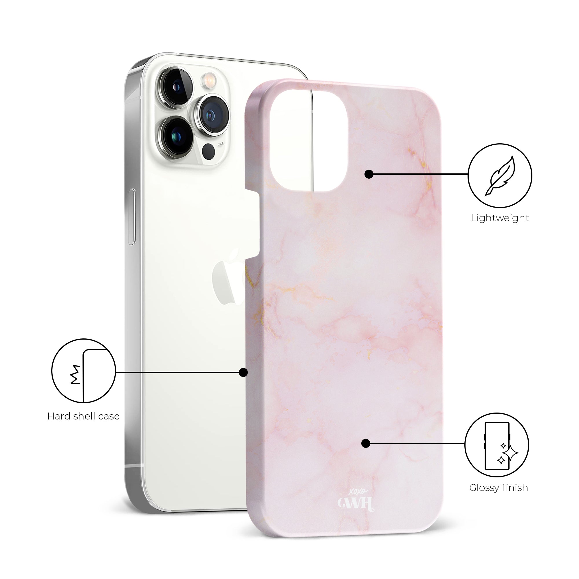 xoxo Wildhearts - Marble Dusty Pink - iPhone 11 Pro