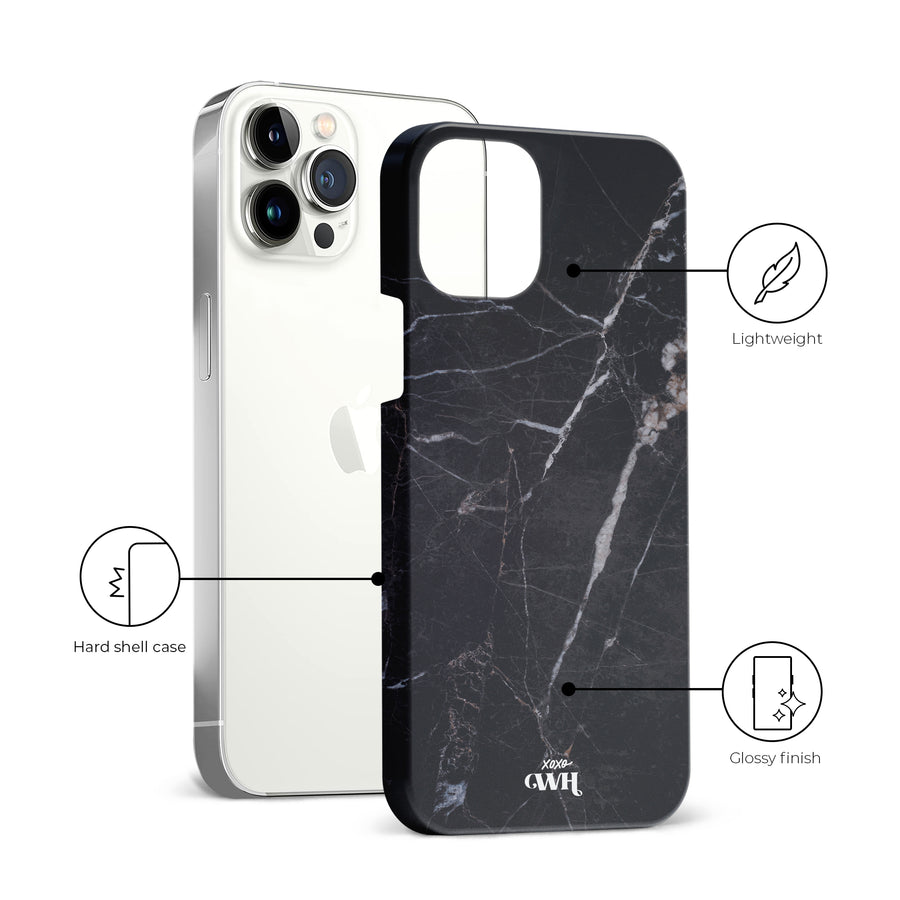 xoxo Wildhearts - Marble Black Mood - iPhone 12 Pro Max