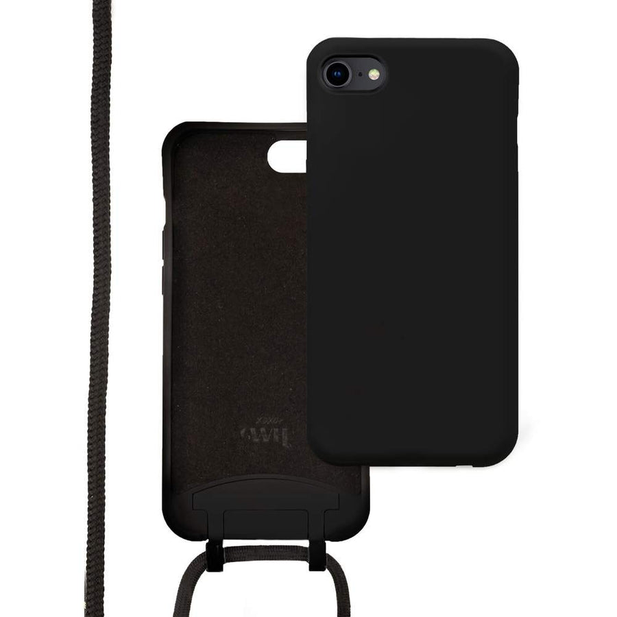 iPhone 7/8 SE - Wildhearts Silicone Forever Black Cord Case iPhone 7/8 SE