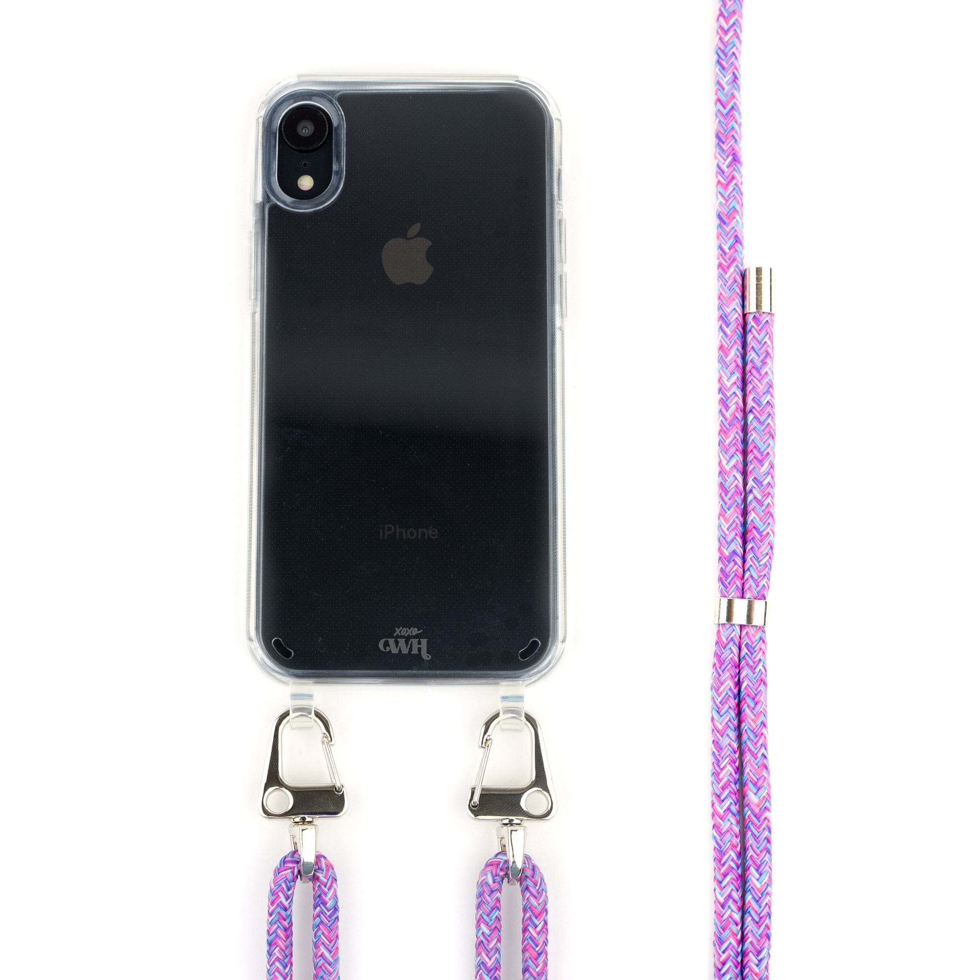 iPhone XR - Wildhearts Transparant Purple Fever Cord Case iPhone XR