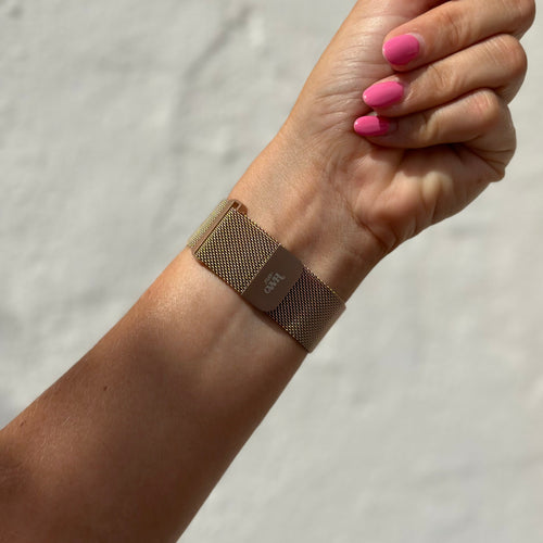 xoxo Wildhearts - Amazfit GTR 2 - 2e - 2 Sport - 2 Classic Milanees bandje (rosé goud)