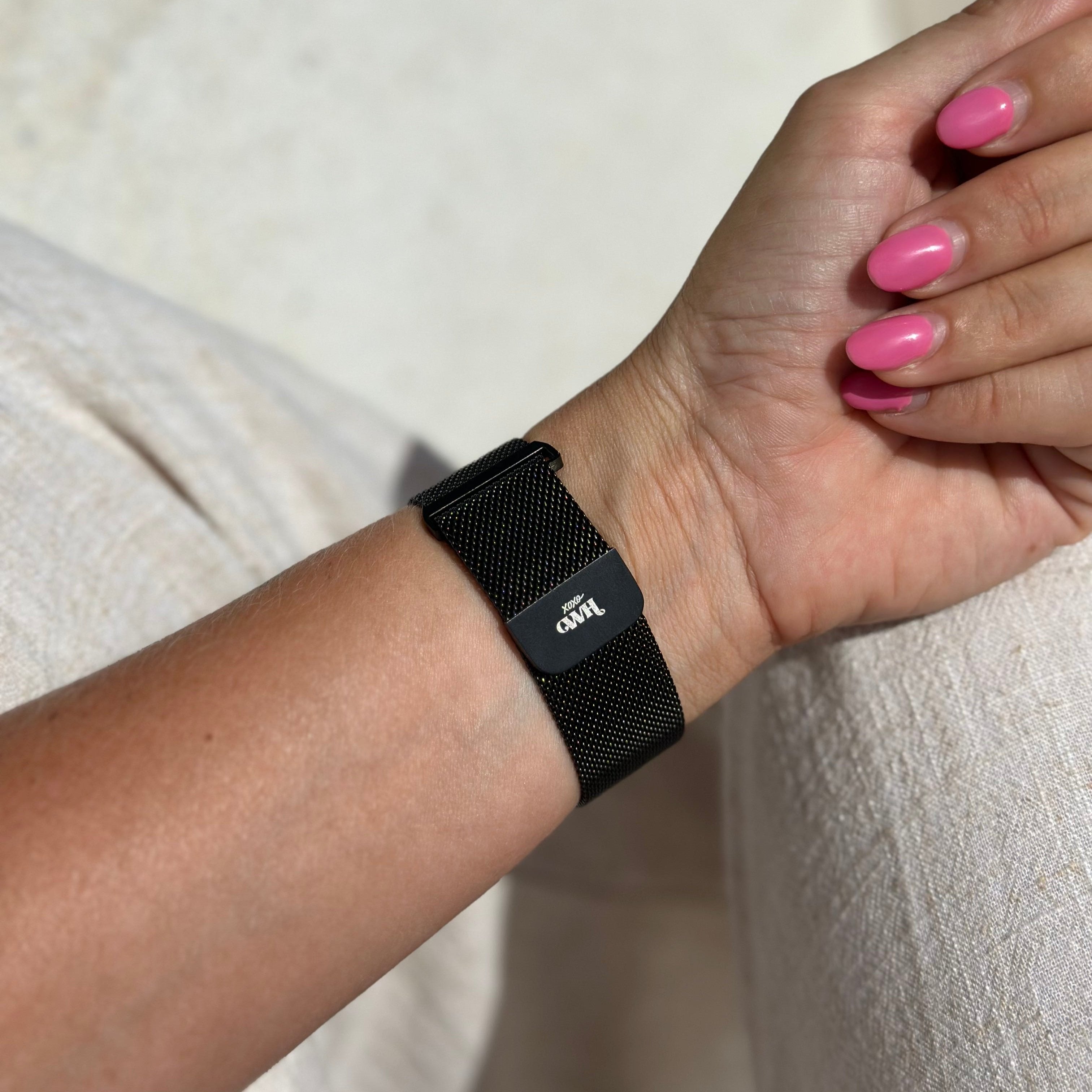 xoxo Wildhearts - Amazfit GTR 3 / GTR 3 Pro milanees bandje (zwart)