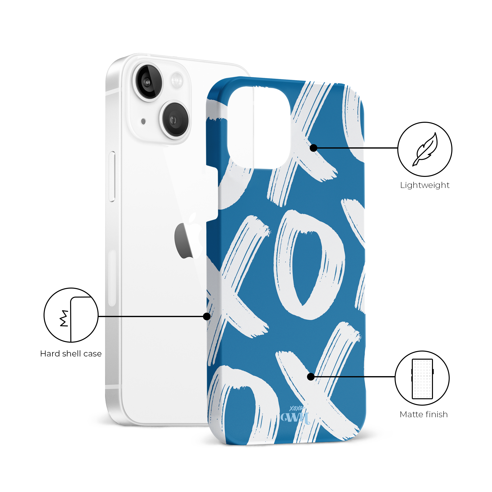 xoxo Wildhearts - Can't Talk Now Blue - iPhone 14
