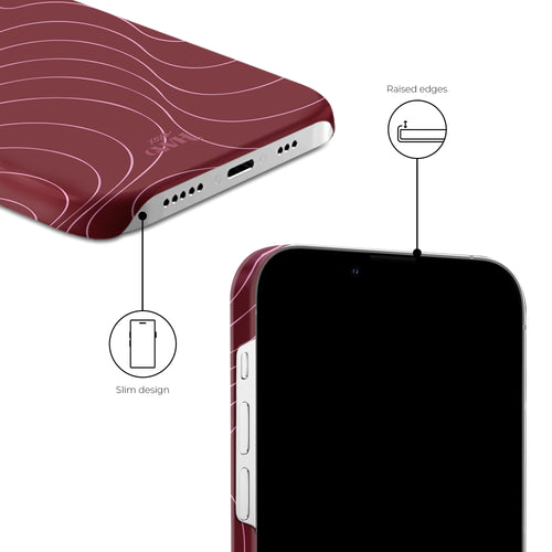 xoxo Wildhearts - Catching Flights Burgundy - iPhone 14 Pro Max