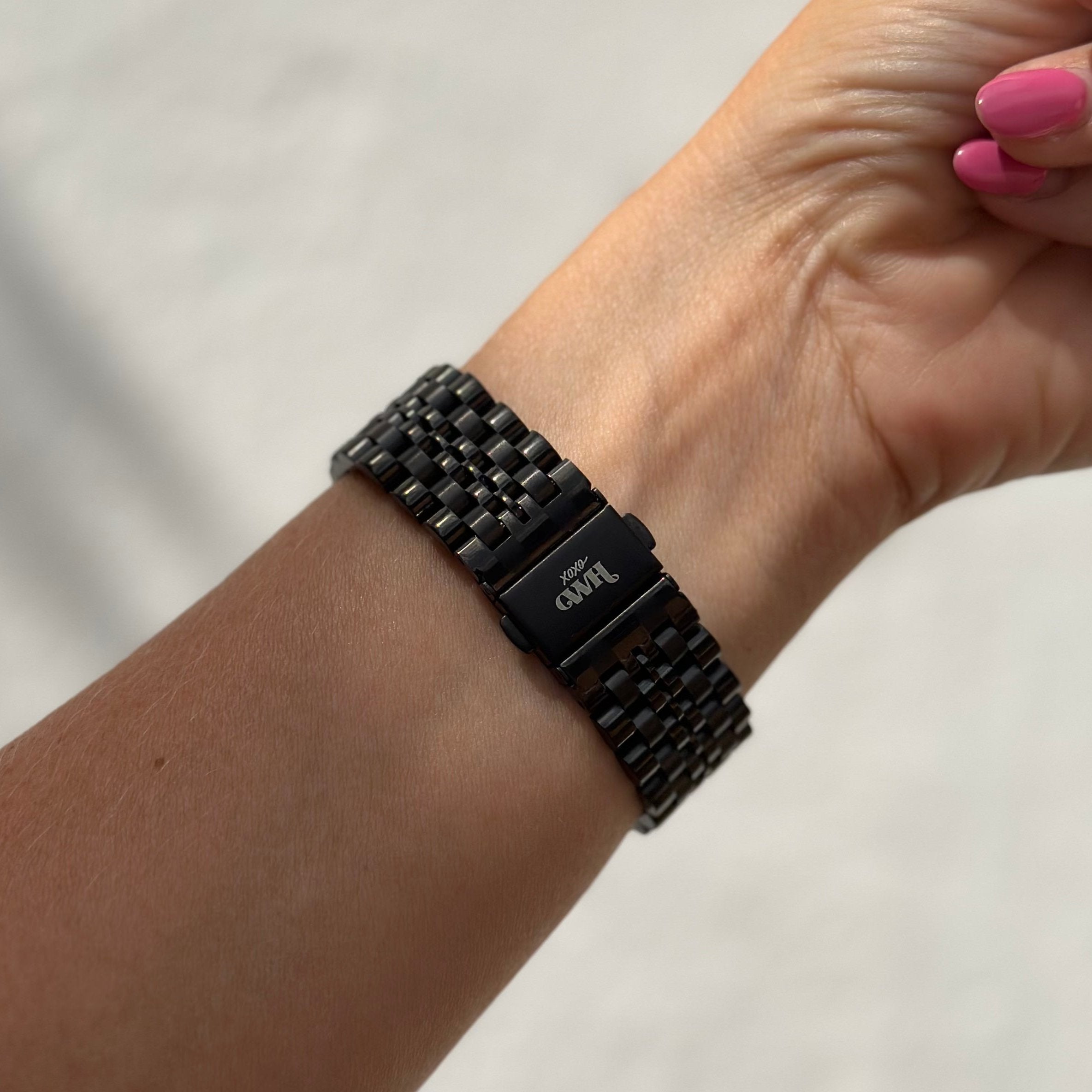 xoxo Wildhearts - Fossil Gen 5 stalen bandje (zwart)