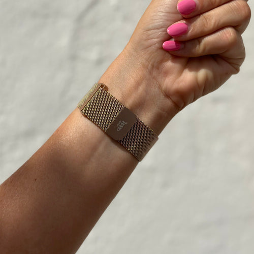 xoxo Wildhearts - Fossil Gen 5e 44mm Milanees bandje (rosé goud)